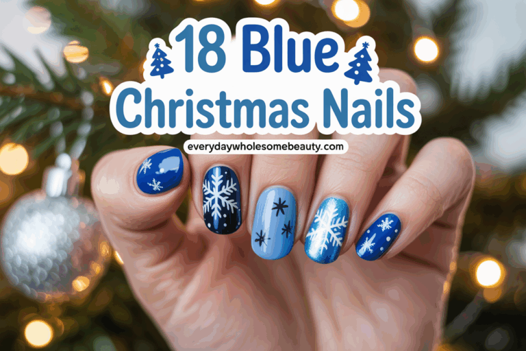 18 Blue Christmas Nails Ideas for Festive and Stylish Winter Looks