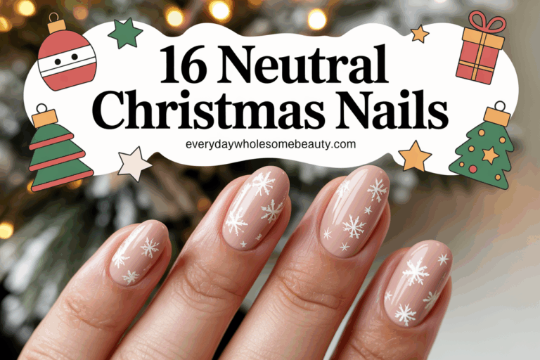 16 Neutral Christmas Nails Ideas To Elevate Your Holiday Style