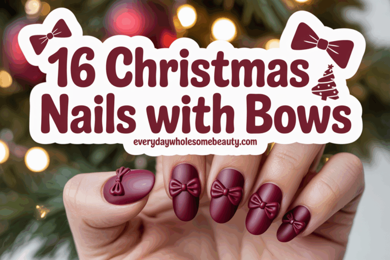 16 Christmas Nails With Bows Ideas for Festive and Stylish Holiday Looks